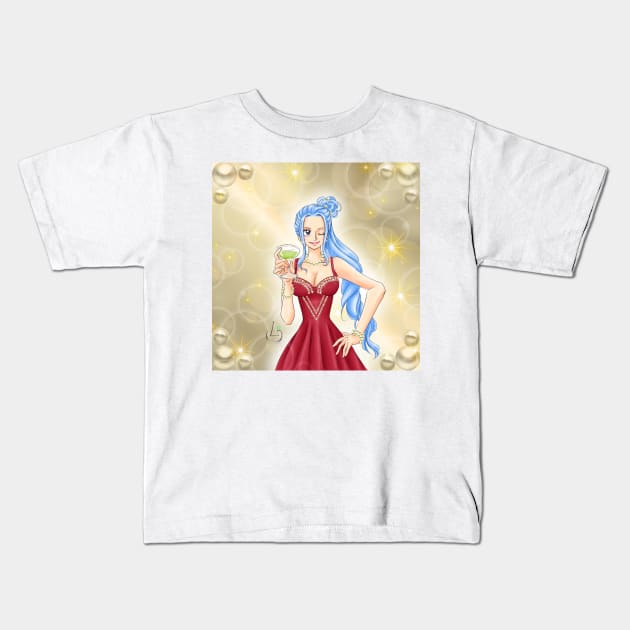 Vivi Sparkle Pearls Kids T-Shirt by AudreyWagnerArt